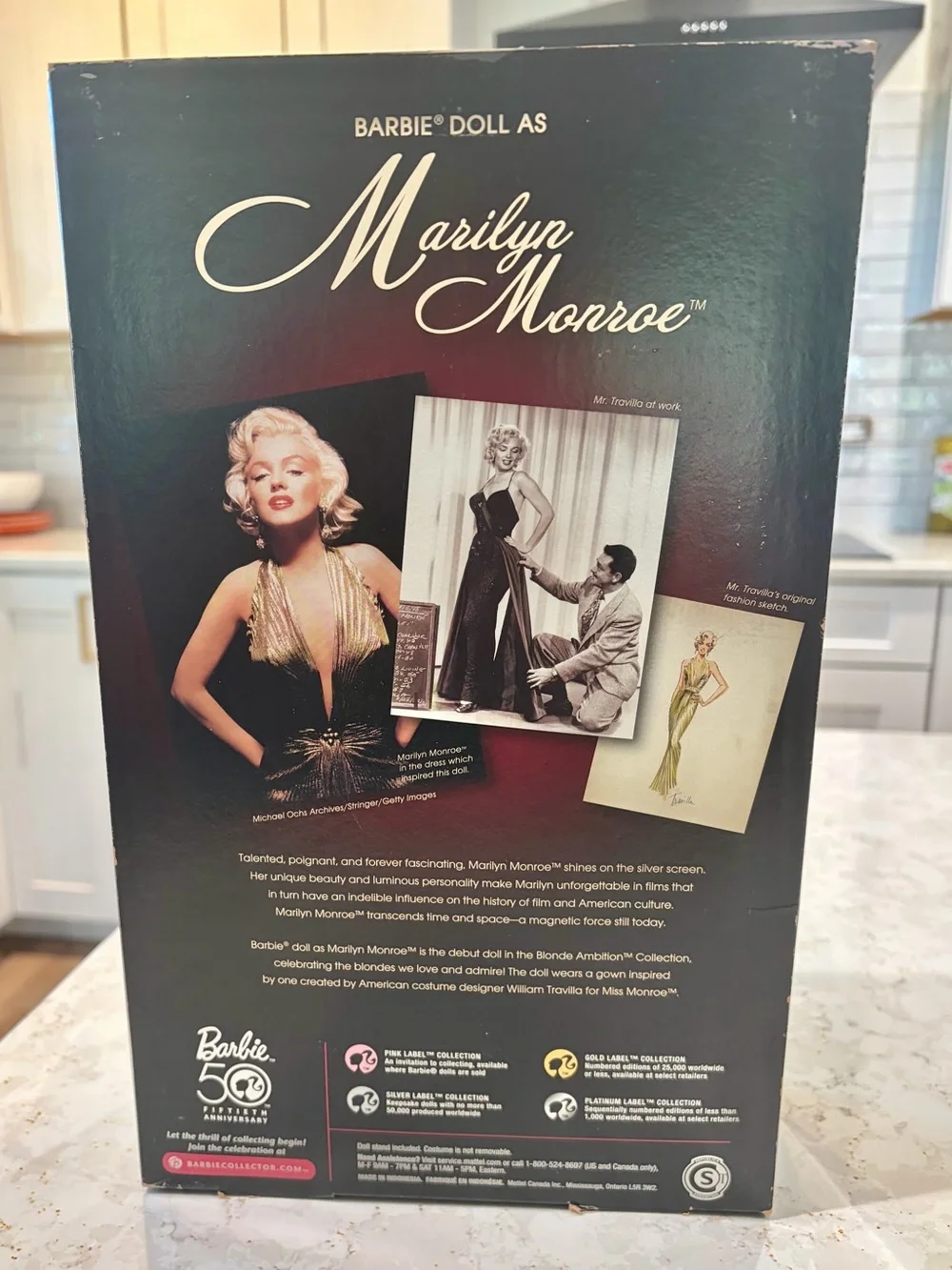 Barbie as Marilyn Monroe: Blonde Ambition Doll (2009 Pink Label) - NRFB New BX